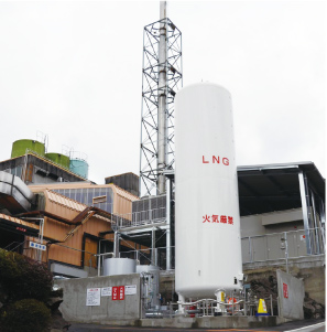 液化天然ガス(LNG)の受け入れ設備を持った大分県で初めての工場(醤油工場)
