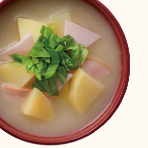 Ham and Potato Miso Soup