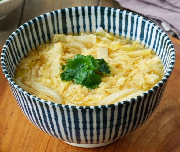 たけのこ入り卵あんかけうどん